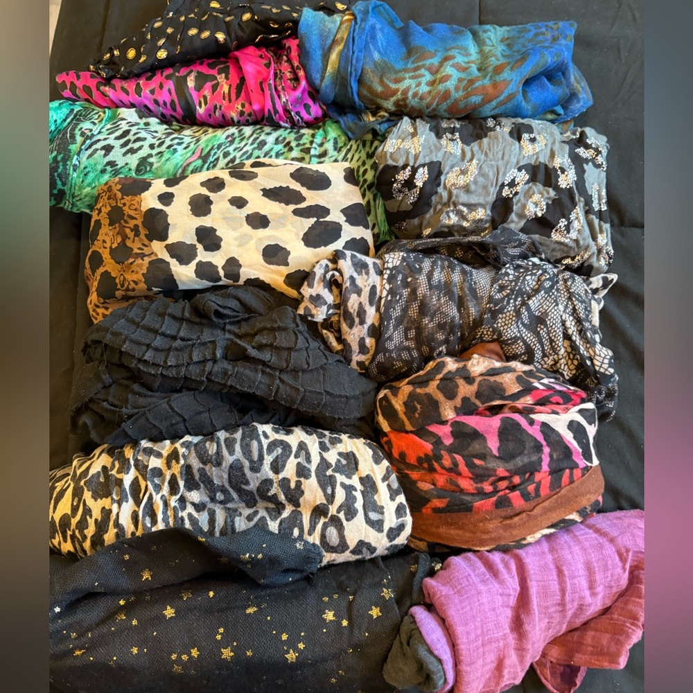 12- Colorful Animal Print Scarves Collection